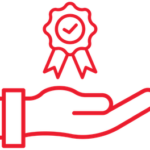 Illustration of an award in a hand